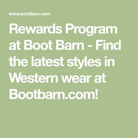 Rewards Program at Boot Barn - Find the latest styles in Western wear at Bootbarn.com! | Rewards ...