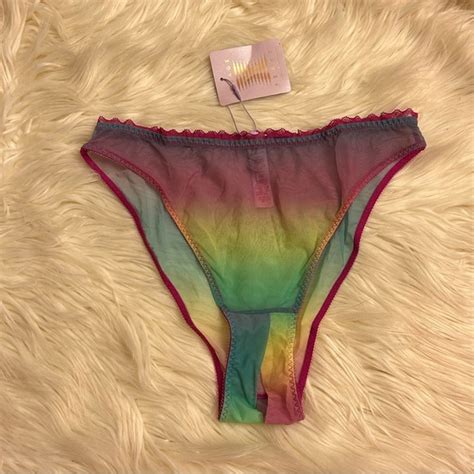 Savage X Fenty Intimates Sleepwear Savage X Fenty Mesh Crotchless High Leg Bikini Brief