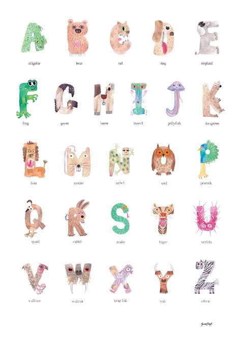 Alphabet Letters Animals