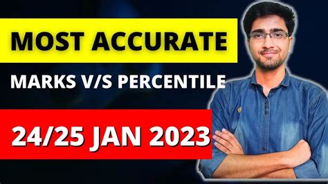 Marks Vs Percentile Jee Main 2023 24 January Shift1 2 25 January Shift