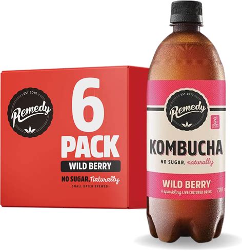 Remedy Kombucha Tea Wild Berry Sparkling Live Cultured Drink