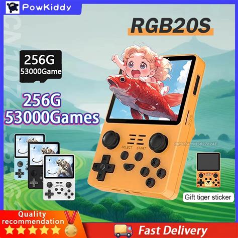 NEW POWKIDDY RGB20S Portable Handheld Game Machine 3 5 Inch 4 3 IPS