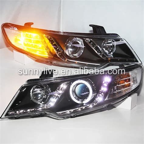 For KIA Forte Cerato LED Angel Eyes Headlight 2009 2013 Year Headlight