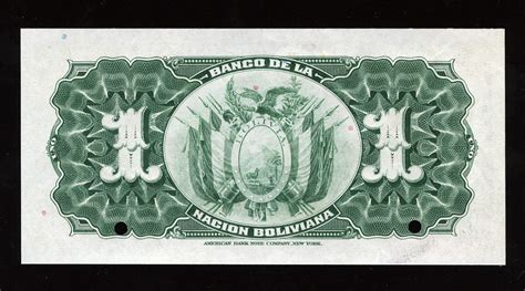 Bolivia $1 Bolivian Boliviano banknote 1911 Mercury|World Banknotes ...