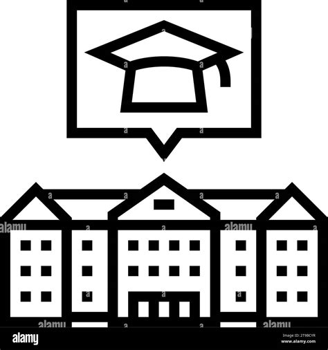 College Campus Teacher Line Icon Vector Illustration Stock Vector Image