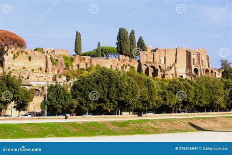 Ancient Ruins of the Historic Circus Maximus in Rome, Italy Stock Image ...