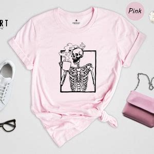 Hot Coffee Skeleton Shirt Skeletons Halloween Shirt Halloween T Shirt Halloween Skeleton