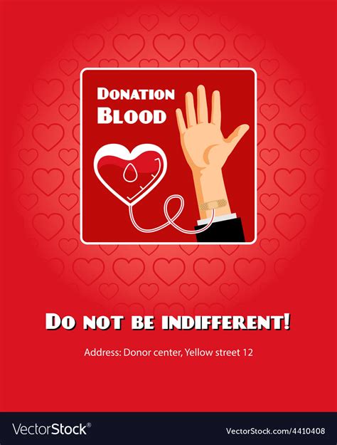 Blood Donation Poster Royalty Free Vector Image