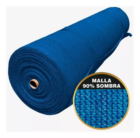 Malla Sombra Raschel 90 Por Rollo 4x50 M Azul