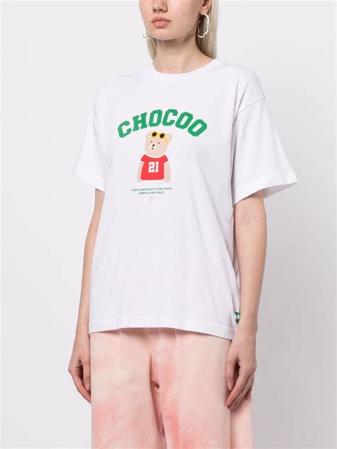 Chocoolate Logo Print Cotton T Shirt Farfetch