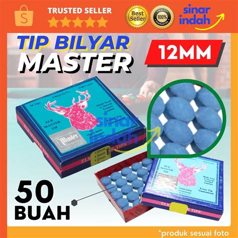 Jual Tips Cue Tip Master Billiard Mm Box Isi Pcs Tip Bilyar