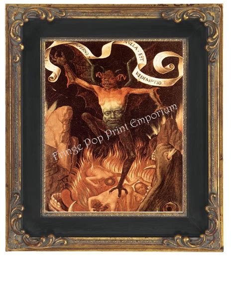 Demon in Hell Art Print 8 x 10 Horror Memling Renaissance | Etsy