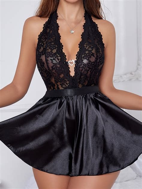 Sexy Lingerie For Women Lace Babydoll Backless Nightgown Chemise Slip Dress Us Ebay