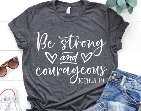 Be Strong And Courageous Svg Christian Svg Bible Quote Svg Etsy