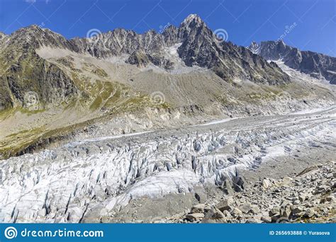 Glacier in Chamonix stock photo. Image of alps, mountain - 265693888