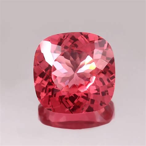 Aaa Natural Ceylon Padparadscha Sapphire Loose Cushion Gemstone Cut