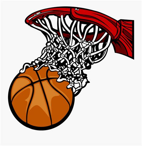 Basketball Hoop Clip Art Black And White , Free Transparent Clipart