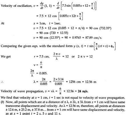 Ncert Solutions For Class Physics Chapter Waves