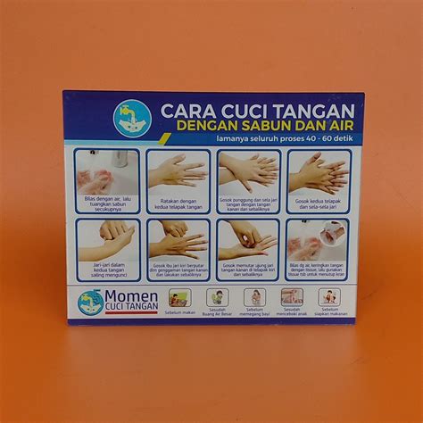 Jual Akrilik CTPS Akrilik Cara Cuci Tangan Dengan Sabun Dan Air