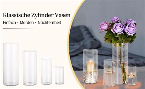 Amazon De Windlicht Glas Kerzenhalter Kerzenst Nder Glaszylinder