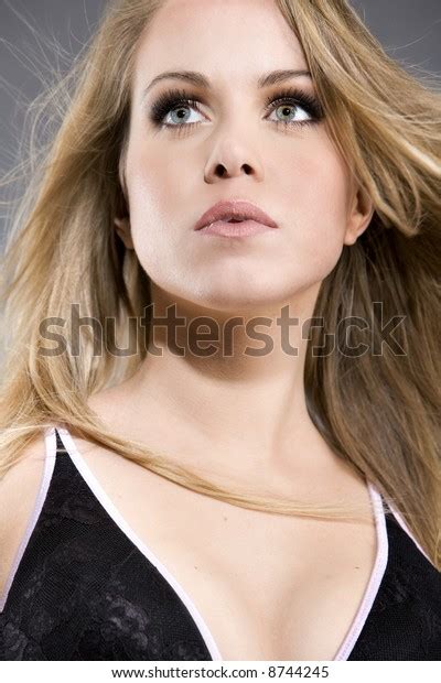 Sexy Model Posing Black Lingerie Stock Photo Shutterstock