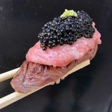 A5 Wagyu Nigiri W Toro Topped With Caviar Artofit