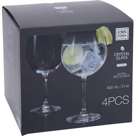 Set 4 Pahare Gin Tonic Sticla Cristalina 620 Ml EMAG Ro