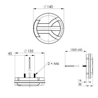 Horpol Led Rear Lamp Round Navia Mm Lzd Werkenbijlicht