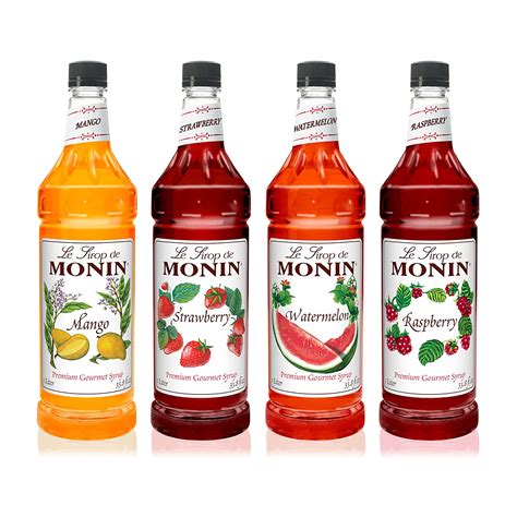 Syrup Summer Variety Pack Fruit Flavored Syrup Mango Strawberry Raspberry And Watermelon