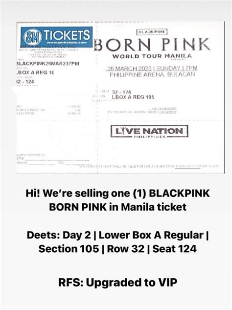 Born Pink VIP Ticket on Carousell