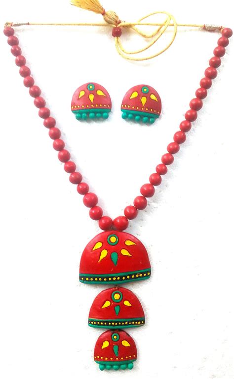 Handcrafted Terracotta Designer Necklace Is A Part Of Every Woman