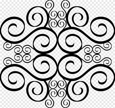 Flourish Symmetry Monochrome Png PNGEgg