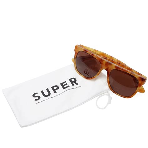 Super By Retrosuperfuture Flat Top Sunglasses Vintage Havana End Us