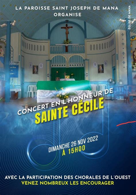 Concert en l honneur de Sainte Cécile Diocèse de Cayenne