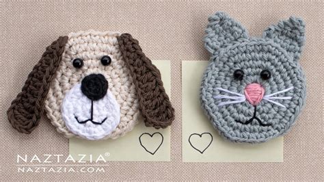 HOW to CROCHET DOG and CAT MAGNET - Applique and Refrigerator Magnets ...