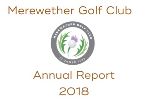 Annual Report 2018 - Merewether Golf Club