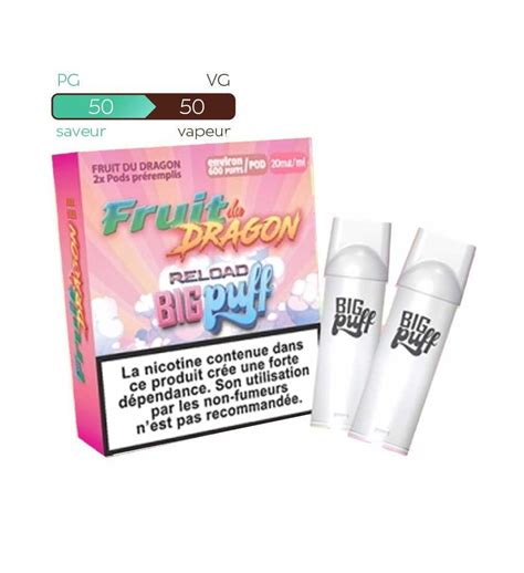 Pod Big Puff Reload Fruit Du Dragon L Folium Boutique