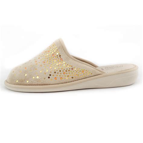 Домашние женские тапочки AXA Gocce arcobaleno Beige - купить в интернет ...