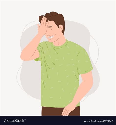 Hand drawn facepalm Royalty Free Vector Image - VectorStock