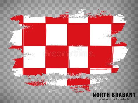 Flag of North Brabant Brush Strokes. Flag of Province North Brabant on ...