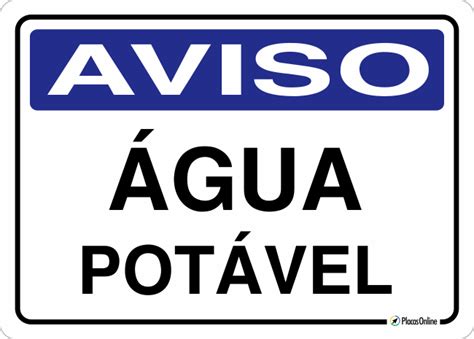 Placa Aviso Gua Pot Vel Placasonline