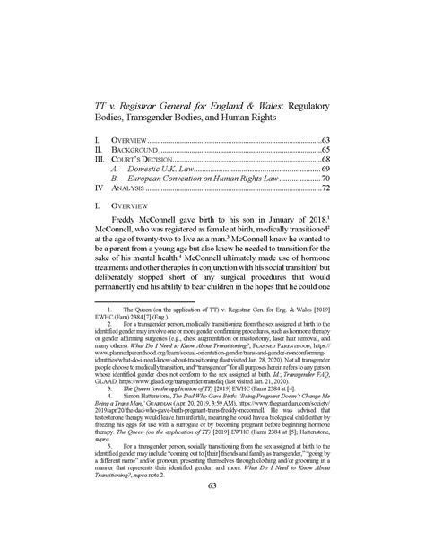 Tt V Registrar General For England And Wales Regulatory Bodies