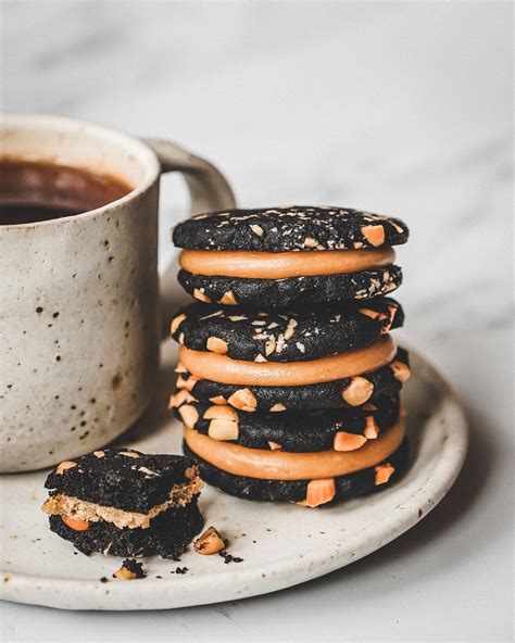 Black Cocoa Peanut Sandwich Cookies — The Boy Who Bakes