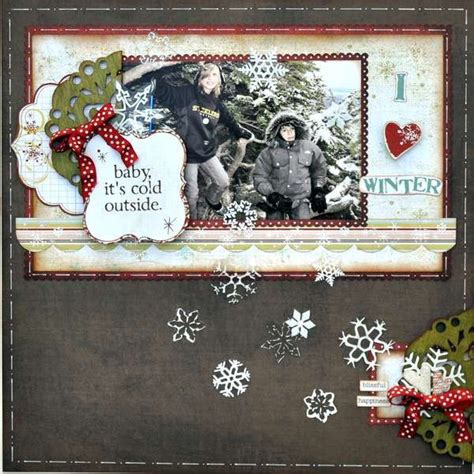 I Love Winter My Creative Scrapbook Christmas Scrapbook Layouts