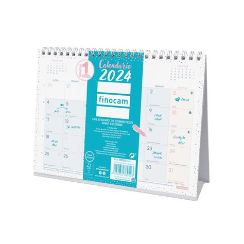 Calendario Sobremesa Finocam Chic Escr Turq