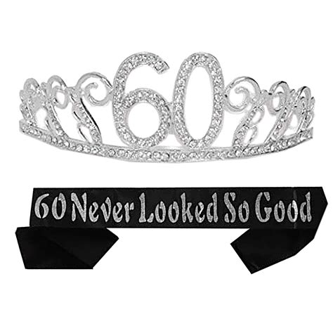 Buy 60th Birthday Sash Tiara Set For Women 60 Never Looked So Good