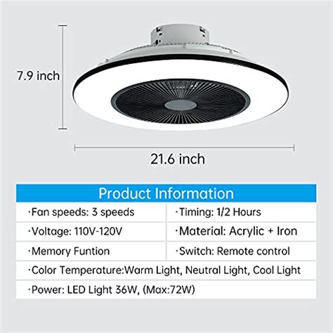 Iyunxi Ceiling Fan With Lights In Smart Enclosed Ceiling Fan With