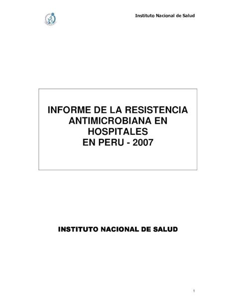 PDF Informe resistencia 2007 v 2 EN PERU INTRODUCCIÓN