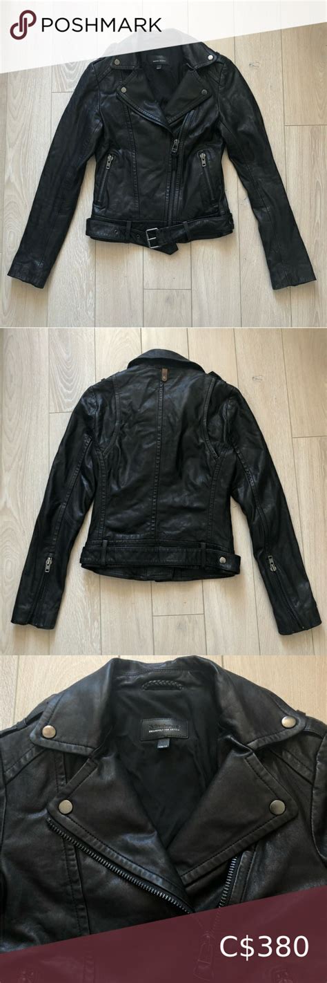 Mackage Exclusively For Aritzia Black Genuine Leather Biker Jacket