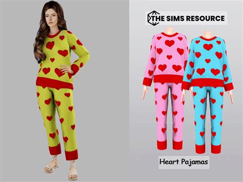 The Sims Resource Heart Pajamas Female